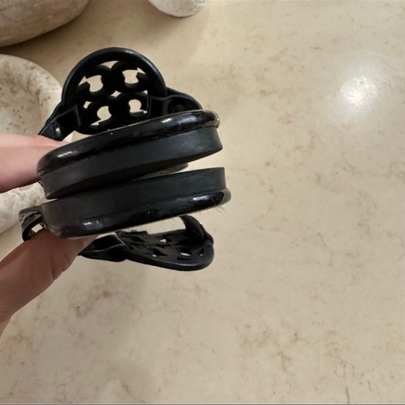 Tory Burch Miller Sandals Patent Leather Black size 7 - Picture 7 of 8